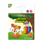 "ВКФ" "Super" SCP-2024 Набор цветных карандашей, короткие "Лисенок" заточенный 24 цв.