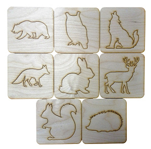 Трафареты в пенале "Дикие животные" (8 шт) – портал поставщиков НСППО - 1