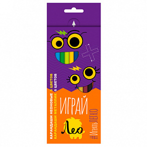 "Лео" "Играй" LGMNCP-12 Набор трехгранных карандашей 6 неоновых+6 металлик заточенный 12 цв. – портал поставщиков НСППО - 1