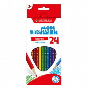 "ВКФ" "Мои карандаши" MP-CP-1024 Набор цветных трехгранных карандашей заточенный 24 цв. – портал поставщиков НСППО - 1