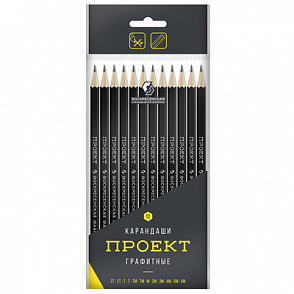 "ВКФ" "Проект" 12P-4010 Набор графитных карандашей ОПП заточенный ассорти 12 шт. – портал поставщиков НСППО - 1