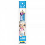 "ВКФ" "Царевны" TSR-3P-05 Набор графитных карандашей круглые с ластиком ОПП "Алёнка" заточенный ТМ (HB) 3 шт.