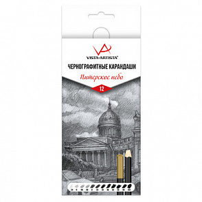 "VISTA-ARTISTA" VAGPP-12 Чернографитные карандаши "Питерское небо" набор заточенный 12 шт. – портал поставщиков НСППО - 1