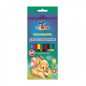 "KANZY" DCP-4012 Набор двусторонних карандашей "Зайчонок" 24 цв. 12 шт. – портал поставщиков НСППО - 1