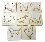 Трафареты в пенале "Домашние животные" (8 шт)