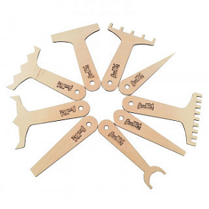 Набор инструментов для рисования песком (9 шт, фанера) – портал поставщиков НСППО - 1