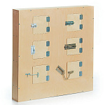 Развивающая панель "Замочки" с полочками