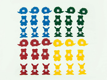 Аксессуары для жилета с 32 липучками: зайчики, мишки, ёжики (36 фигур) – портал поставщиков НСППО - 1