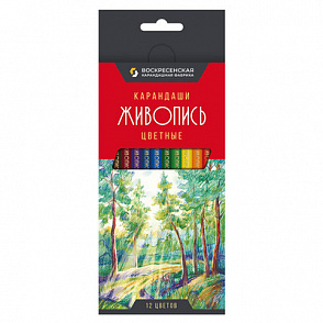 "ВКФ" "Живопись" JIV-CP-1012 Набор цветных карандашей заточенный 12 цв. – портал поставщиков НСППО - 1
