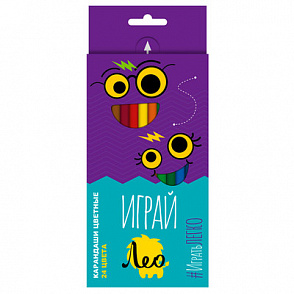 "Лео" "Играй" LGCP-24 Набор цветных трехгранных карандашей заточенный 24 цв. – портал поставщиков НСППО - 1