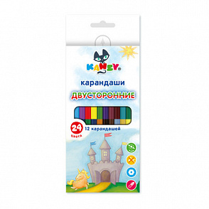 "KANZY" "Сказочный замок" DCP-1012 Набор двусторонних карандашей заточенный 24 цв. – портал поставщиков НСППО - 1