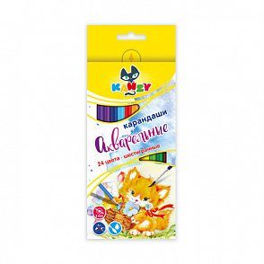 "KANZY" "Мой друг котенок" WCP-2024 Набор акварельных карандашей заточенный 24 цв. – портал поставщиков НСППО - 1