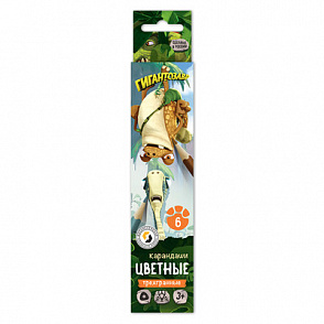 "ВКФ" "Гигантозавр" GGZ-CP-6006 Набор цветных карандашей заточенный 6 цв. – портал поставщиков НСППО - 1