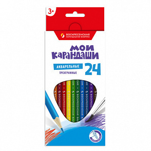 "ВКФ" "Мои карандаши" MP-WCP-1024 Набор акварельных трехгранных карандашей заточенный 24 цв. – портал поставщиков НСППО - 1