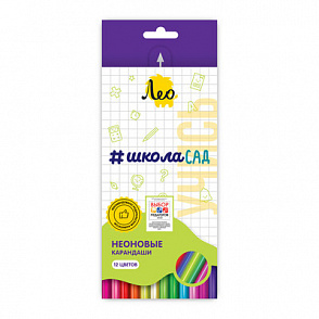 "Лео" "Учись" LSNCP-12 Набор неоновых карандашей заточенный 12 цв. – портал поставщиков НСППО - 1