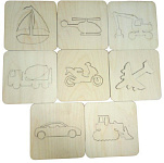Трафареты в пенале "Транспорт" (8 шт)