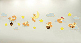 Комплект декораций для стен "Веселые бельчата"