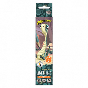 "ВКФ" "Гигантозавр" GGZ-CP-1006 Набор цветных карандашей "Билл" заточенный 6 цв. – портал поставщиков НСППО - 1
