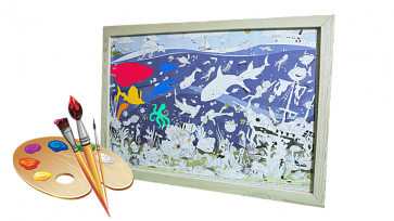 Настенная раскраска "Прямоугольник" (многоразовая) – портал поставщиков НСППО - 1