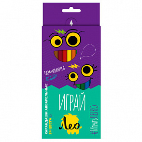 "Лео" "Играй" LGWP-24 Набор трехгранных акварельных карандашей заточенный 24 цв. – портал поставщиков НСППО - 1