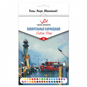 "VISTA-ARTISTA" Extra Fine VAWPS-36 Акварельные карандаши набор заточенный 36 цв. – портал поставщиков НСППО - 1