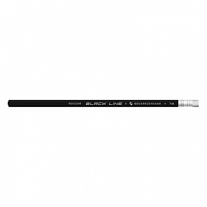 "ВКФ" "Black Line" 1-966 Карандаш графитный с ластиком незаточенный ТМ (HB) – портал поставщиков НСППО - 1
