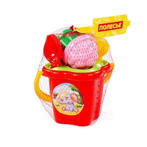 Набор №21: ведро-цветок среднее, ситечко-цветок, совок №2, грабельки №2, 3 формочки, Артикул 2136 – портал поставщиков НСППО - 6