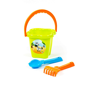 Набор №24: ведро-цветок среднее, совок №2, грабельки №2, Артикул 2167 – портал поставщиков НСППО - 4