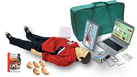 Т28к "Максим В/Р" Тренажёр сердечно-лёгочной и мозговой реанимации взрослого и ребёнка, с учебным и 4-мя тестовыми режимами, обучающей компьютерной анимационной программой, цифровым датчиком объёма и скорости вдыхаемого воздуха, в комплекте с сумкой – портал поставщиков НСППО