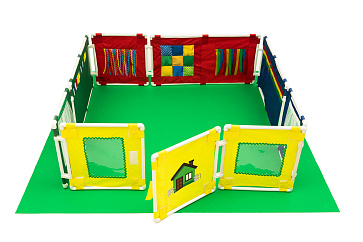 Манеж складной с наполнением. Игровой набор для развития манипулятивных действий и тактильного восприятия – портал поставщиков НСППО - 7