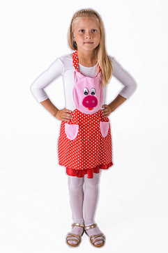 фартук - Поросенок (цвет красный) – портал поставщиков НСППО - 2