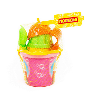 Набор №229: ведро малое с наклейкой, ситечко-цветок, совок №2, грабельки №2, 2 формочки, артикул 0528 – портал поставщиков НСППО - 5