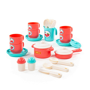 Набор детской посуды "Хозяюшка" на 6 персон (V3) (38 элементов) (в сеточке), артикул 80158 – портал поставщиков НСППО - 3