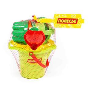 Набор №349: ведро малое с носиком, ситечко-цветок, совок №2, грабельки №2, 2 формочки, лейка малая №3, артикул 4917 – портал поставщиков НСППО - 3