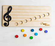 Тренажер "Звукоряд" 1 октава с цветными фишками – портал поставщиков НСППО