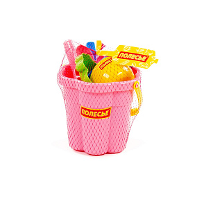 Набор №309: ведро-цветок среднее №3, лопатка №5, грабельки №5, формочки (морской конёк + черепаха), лейка малая №3, артикул 35592 – портал поставщиков НСППО - 3