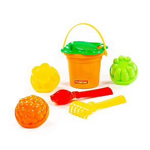 Набор №26: ведро малое, ситечко-цветок, совок №2, грабельки №2, 3 формочки, Артикул 2181 – портал поставщиков НСППО - 3