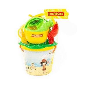 Набор №228: ведро малое с наклейкой, ситечко-цветок, совок №2, грабельки №2, 2 формочки, лейка малая №3, артикул 0559 – портал поставщиков НСППО - 9