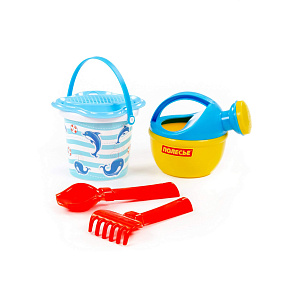 Набор №217: ведро малое с наклейкой, ситечко-цветок, совок №2, грабельки №2, лейка малая №4, артикул 0542 – портал поставщиков НСППО - 5