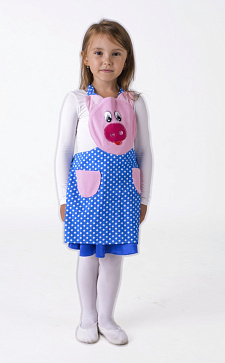 фартук - Поросенок (цвет синий) – портал поставщиков НСППО - 2