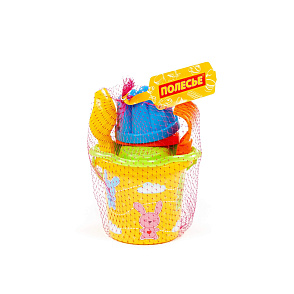 Набор №229: ведро малое с наклейкой, ситечко-цветок, совок №2, грабельки №2, 2 формочки, артикул 0528 – портал поставщиков НСППО - 8